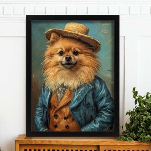 Pomeranian wall art - wall, gough