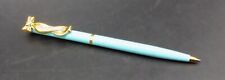 Tiffany & Co. Designer Twist Style Ballpoint Blue With Gold Bow Ribbon Pen P062