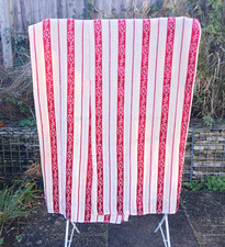 Vintage 1940s 1950s Ivory Red
