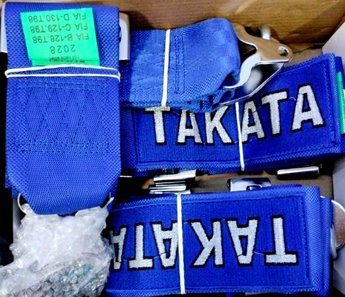 Blue takata racing seat belt - blue,