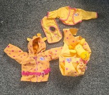 RARE Zapff Creations Giraffe Chou Chou Doll Baby Carrier Reversible Coat Bundle