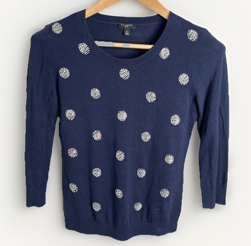 Talbots petites navy - petites, beaded