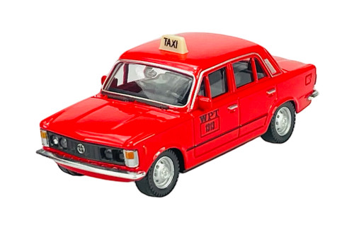 Welly fiat 125p red - taxi, 1:43