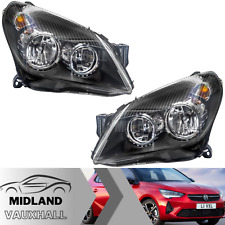 Pair Headlamps Headlights Astra H Mk5 Black Right Left Side 2004-11 SXi SRi VXR