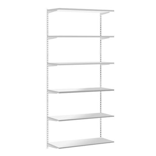White twin slot shelving kit - kit,