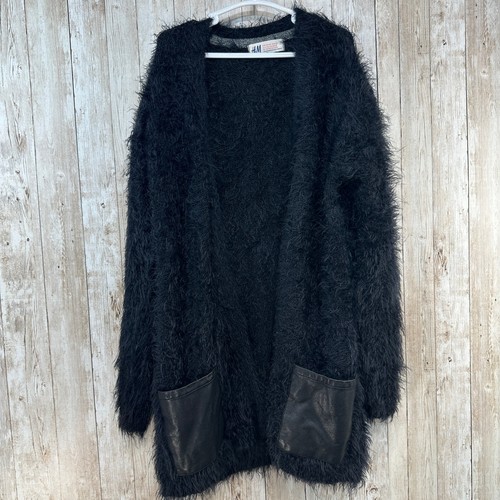 Girls black fuzzy - black, 3/4