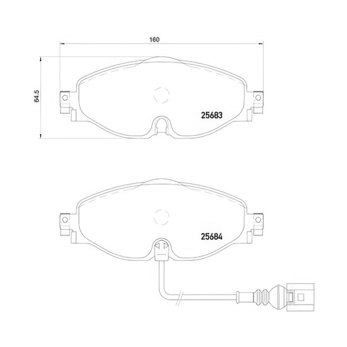 Brembo p85126 brake pad - pad, set