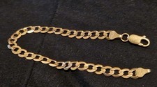 Vintage 9ct gold curb bracelet - vintage,