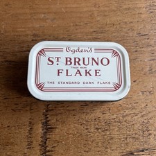 Ogden’s St Bruno Flake Two Ounce Empty Tobacco Tin Vintage Collectible