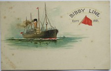 Vintage Shipping Postcard of "Bibby Line"