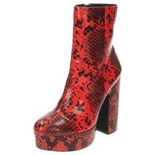 Shellys London Red Snake Print