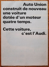 AUTO UNION AUDI car sales brochure, French text, late 1960s