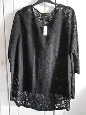 FRANK USHER BLACK LACE OVERTOP