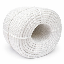 White polypropylene rope coils - polypropylene,