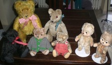 NICE  LOT of 7 old TEDDY BEARS