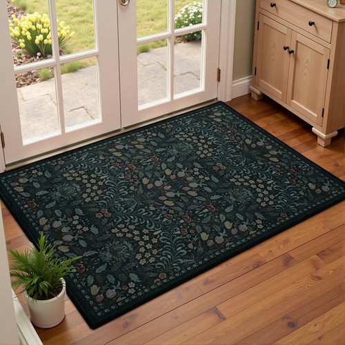 Floral 2x3 entryway rug - floral,