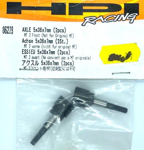 Hpi mt2 front wheel axles - wheel,