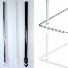 Ceiling Mount for Shower Curtain Rod/Rail in Chrome, Black or White, 55cm Length