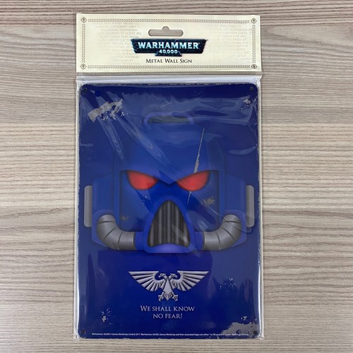 Ultramarines metal wall sign - metal,