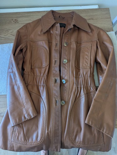 Vintage tan leather beged or - leather,