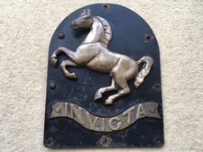 RARE C1910-20s VINTAGE INVICTA STEAM ENGINE BOILER MANUFACTURERS PLAQUE/PLATE