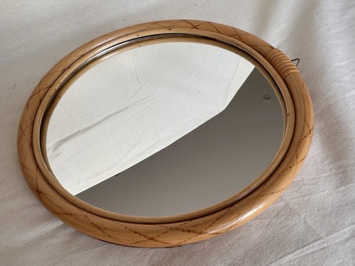Bamboo rattan mirror vintage - mirror,