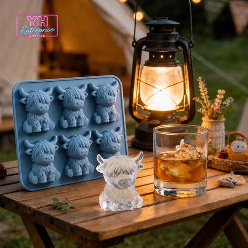 Mini highland cow ice - cow, cube