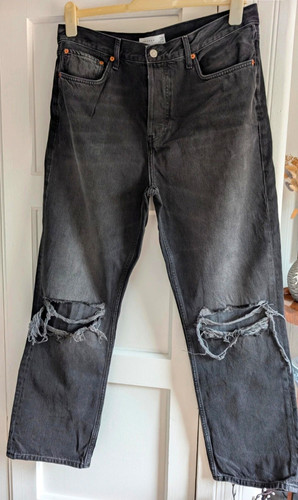 Topshop black distressed - distressed, denim