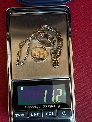 9ct gold watch - gold, strap