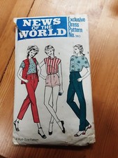 Vintage 1980s News of the World 360 trouser short top pattern size 8 10 12