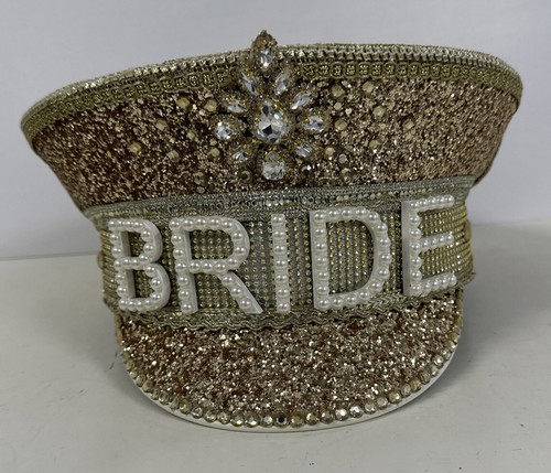 Gold sequin military hat - military,