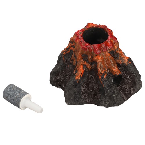 Aquarium volcano ornament - volcano,