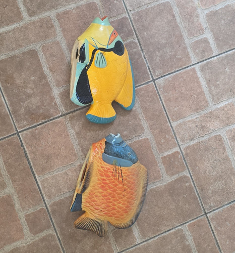 Ceramic fish figurines - ceramic,
