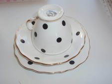 Vintage royal vale black polka - royal,