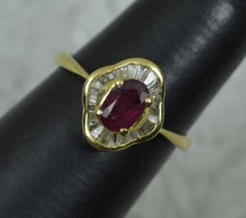 Vintage 18ct Gold Ruby and