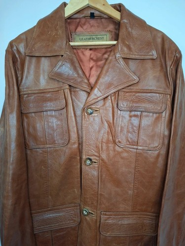 Vintage 70s leather jacket - jacket, by