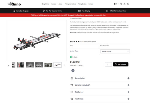 Rhino safestow ladder roof - 4,