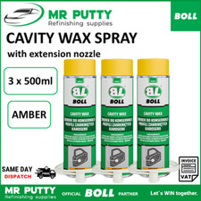 CAVITY WAX 3 x 500ml aerosol, spray Rust Proofing Car Doors Chassis Sills