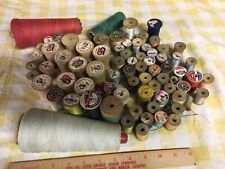 Antique Wooden Spools Bobbins