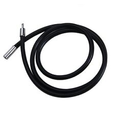  2MM 3MM BLACK REAL LEATHER CHOKER NECKLACE CORD WITH BAYONET CLASPS 14-30"