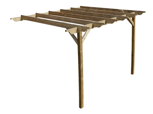 Wooden lean pergola kit - wooden, lean-to