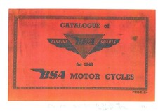 Bsa motorcycle motorbike - bsa, 1948