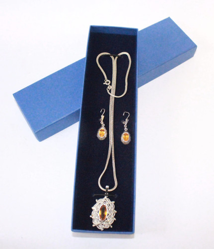 Silver boxed set pendant - boxed, and