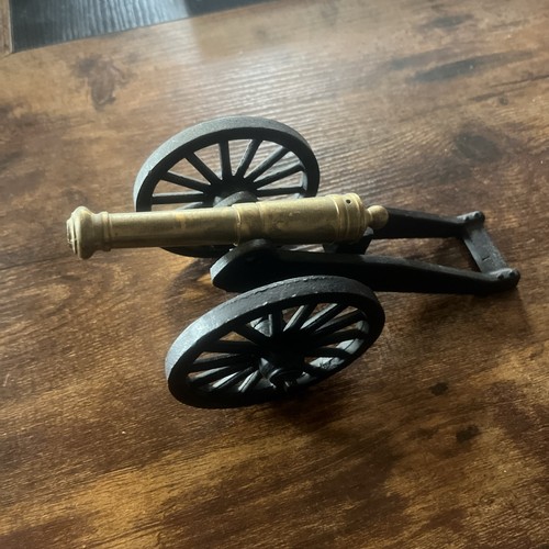 Vintage miniature cannon brass - cannon,