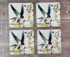 Set of 4 Square Bird Coasters