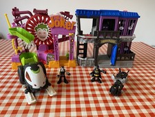 Imaginext Gotham City Jail Playset + Jokers Factory + 2 Figures & 2 Vehicles