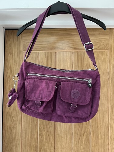Kipling purple nylon canvas - nylon,