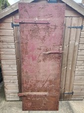 Salvaged Metal Clad Oak Panel  Security Door