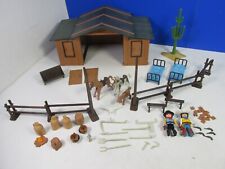 3768 PLAYMOBIL SILVER RANCH WESTERN COWBOY SET FIGURE near complete