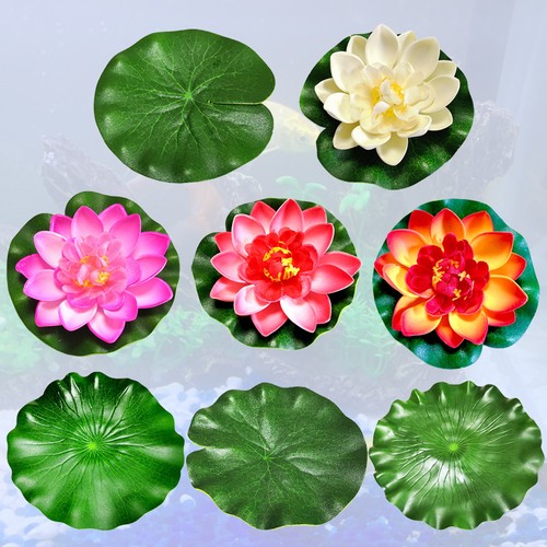 8pcs floating artificial lotus - 8pcs,